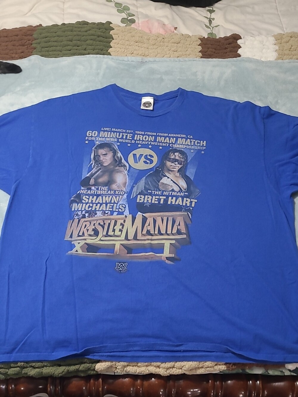 WWE 1996 WrestleMania Graphic Tee featuring Shawn Michaels vs Bret Hart- Vintage